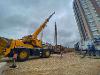 Crane lift on site